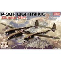 Academy  P-38F Lighting Glacier Girl Lockheed Plastic Model Kit 1/48