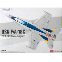 Academy USN F/A-18C VFA-192 Golden Dragons Plastic Model Kit 1/72