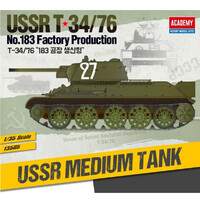 Academy USSR T-34/76 No.183 Plastic Model Kit  1/35