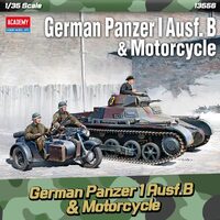 Academy 13556 German Panzer I Ausf. B & Motorcycle  1/35