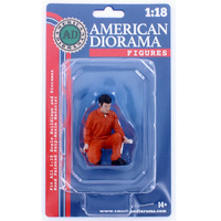 American Diorama 23789O Mechanic Jerry Figure Orange Uniform  1/18