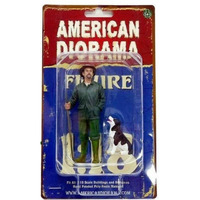 American Diorama Customer Patrick With Dog Mechanic Figure 1/24