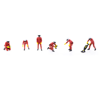 Tarmac Works Figures Set Pit Crew Red  1/64