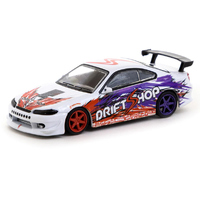 Tarmac Works Drift Shop Vertex Nissan Silvia S15 Euro Drift Champions  1/64