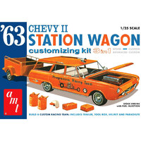 AMT Chevy II Station Wagon 1963 With Trailer 1/25