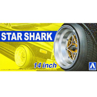 Aoshima Star Shark Tyre And Rim Set 14in  1/24