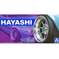 Aoshima Hayashi Tyre And Rim Set 14in  1/24