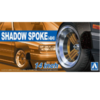 Aoshima Rim & Tyre Set Shadow Spoke 14in  1/24