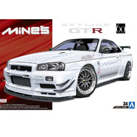 Aoshima Mines BNR 34 Skyline GT-R 02  1/24