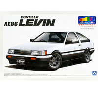 Aoshima AE86 Levin White/ Black 1/24