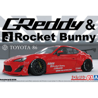 Aoshima 06186 ZN6 Toyota 86 2012 Greddy & Rocket Bunny Enkei Ver   1/24