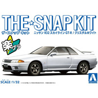 Aoshima 06354 Nissan R32 Skyline GT-R ( Crystal White)  Snap Kit  1/32