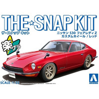 Aoshima 06474 Nissan S30 Fairlady Z Custom Wheel ( Red) Snap Kit  1/32