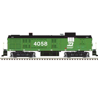 Atlas Alco RS3 Standard DC Classic Silver Burlington Northern HO