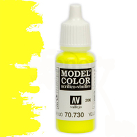 Vallejo Model Colour #206 Fluorescent Yellow 17 ml Acrylic Paint [70730]