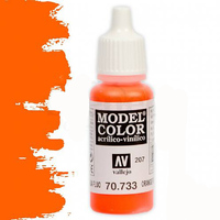 Vallejo Model Colour #207 Fluorescent Orange 17 ml Acrylic Paint [70733]