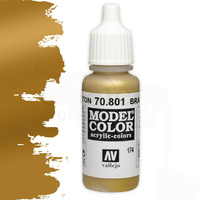 Vallejo Model Colour #174 Metallic Brass 17 ml Acrylic Paint [70801]