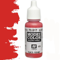 Vallejo Model Colour #026 Scarlet 17 ml Acrylic Paint [70817]