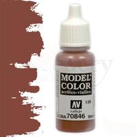 Vallejo Model Colour #139 Mahogany Brown 17 ml Acrylic Paint [70846]