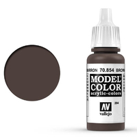 Vallejo Model Colour #204 Brown Glaze 17 ml Acrylic Paint [70854]