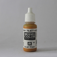 Vallejo Model Colour #126 Goldbrown 17 ml Acrylic Paint [70877]