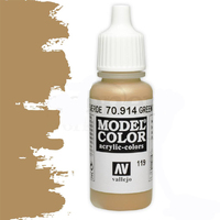 Vallejo Model Colour #119 Green Ochre 17 ml Acrylic Paint [70914]