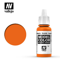 Vallejo Model Colour #185 Transparent Orange 17 ml Acrylic Paint [70935]