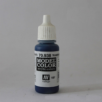 Vallejo Model Colour #187 Transparent Blue 17 ml Acrylic Paint [70938]