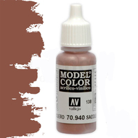 Vallejo Model Colour #138 Saddle Brown 17 ml Acrylic Paint [70940]