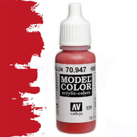 Vallejo Model Colour #029 Dark Vermillion 17 ml Acrylic Paint [70947]