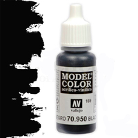 Vallejo Model Colour #169 Black 17 ml Acrylic Paint [70950]