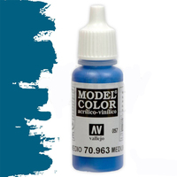 Vallejo Model Colour #057 Medium Blue 17 ml Acrylic Paint [70963]