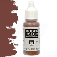 Vallejo Model Colour #140 Flat Brown 17 ml Acrylic Paint [70984]