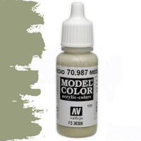 Vallejo Model Colour #111 Medium Grey 17 ml Acrylic Paint [70987]