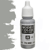 Vallejo Model Colour #155 Light Grey 17 ml Acrylic Paint [70990]