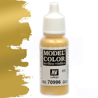 Vallejo Model Colour #172 Metallic Gold 17 ml Acrylic Paint [70996]