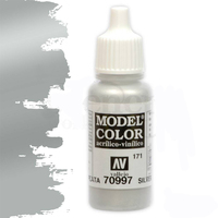 Vallejo Model Colour #171 Metallic Silver 17 ml Acrylic Paint [70997]