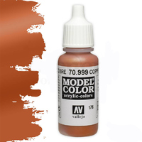 Vallejo Model Colour #176 Metallic Copper 17 ml Acrylic Paint [70999]