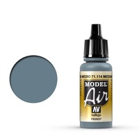 Vallejo Model Air Medium Grey 17 ml Acrylic Airbrush Paint [71114]