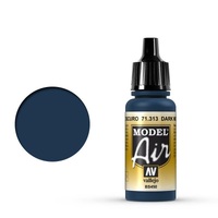 Vallejo Model Air Dark Mediterranean Blue 17 ml Acrylic Airbrush Paint [713