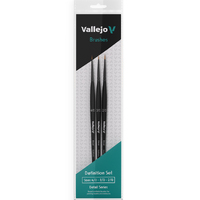 Vallejo Hobby Brushes: Detail Definition Set - Synthetic fibres (Sizes 4/0,