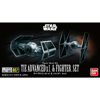 Bandai Star Wars Vehicle Model 007 Tie Advanced & Fighter Set