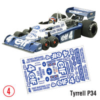 Bodyworx Stickers F1 Tyrell P34 ELF 1/10th