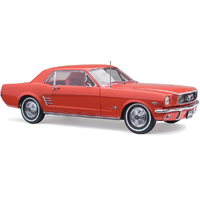 Classic Carlectables 18804 Ford Pony Mustang 1966 Signal Flare Red