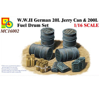 Classy Hobby German 20L Jerry Can & 200L Fuel Drum Set Kit 1/16