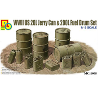 Classy Hobby WWII US 20L Jerry Can & 200L Fuel Drum Set Kit 1/16