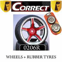 Correct Models Wheels C63R      + Rubber Tyres 1/10 (pr)