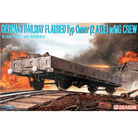 Dragon German Railway Flatbed Typ Ommr (2 Axle) W/crew  1/35