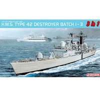 Dragon H.M.S. Type 42 Destroyer Batch 1 - 3 (3 In 1)  1/700