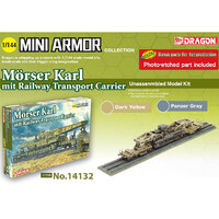 Dragon Morser Karl Mit Railway Transport Carrier 1/144